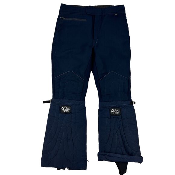 VTG Robbe Blue Ski Snowboard Pants Winter Foot Stirrups Made in USA 30" Waist - Picture 1 of 16